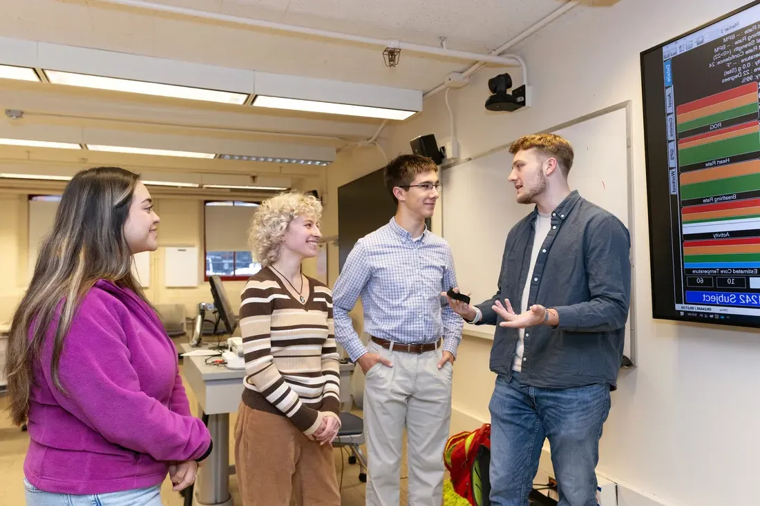 Rachel Steinhardt doing research with students.